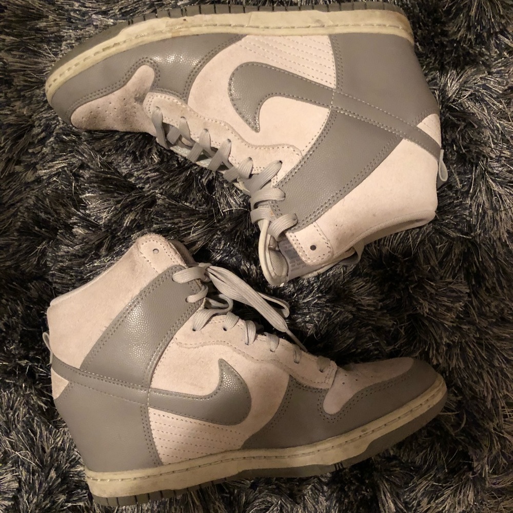 Nike high tops sneaker wedge grey